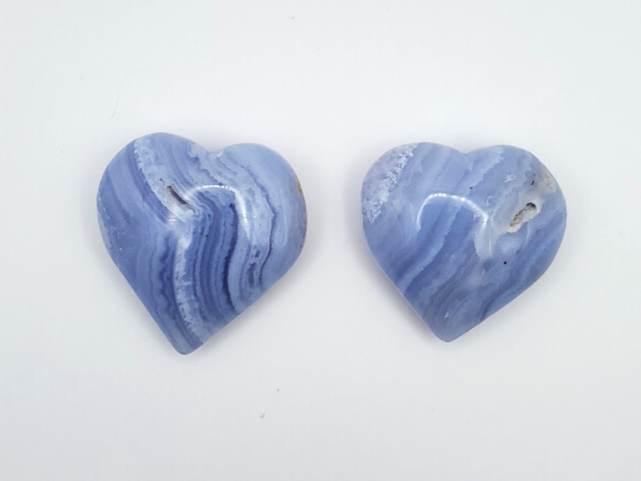 Blue Lace Agate Hearts