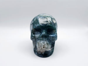 Moss Agate Skulls
