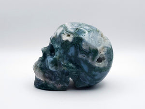 Moss Agate Skulls