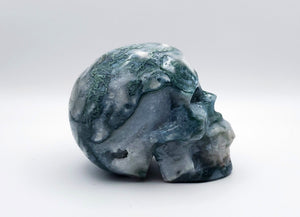 Moss Agate Skulls