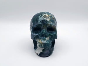 Moss Agate Skulls