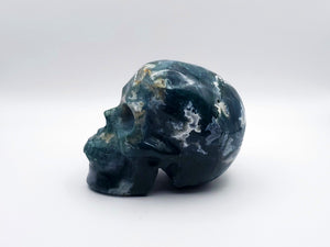 Moss Agate Skulls