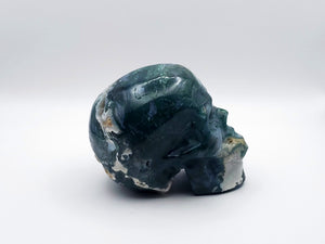 Moss Agate Skulls