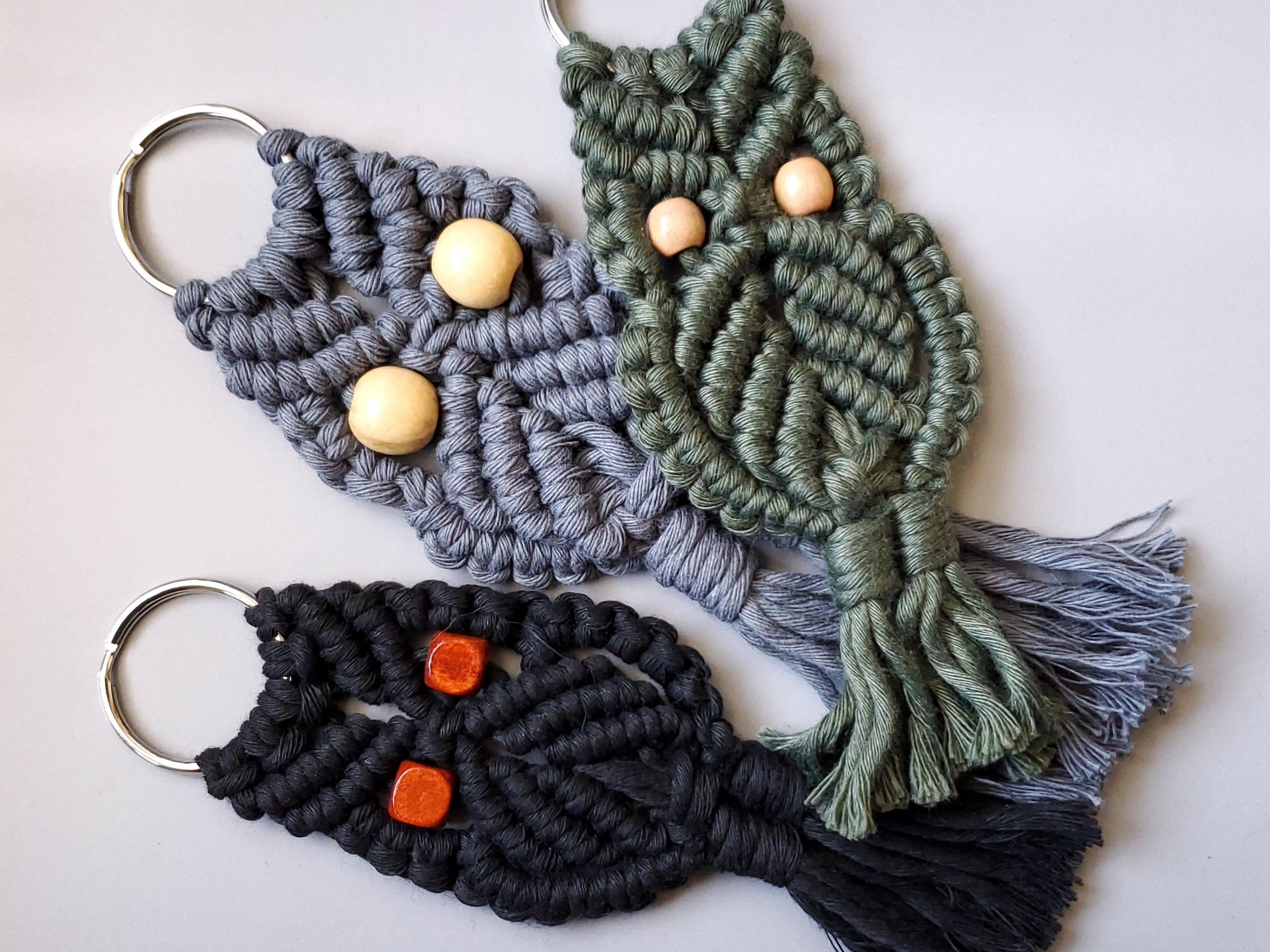 Owl Macrame Keychains