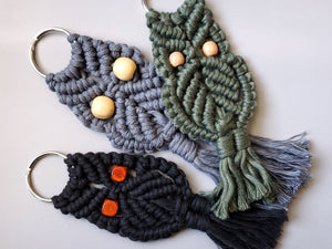 Owl Macrame Keychains