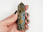 Load image into Gallery viewer, Marcasite Plume Agate Towers
