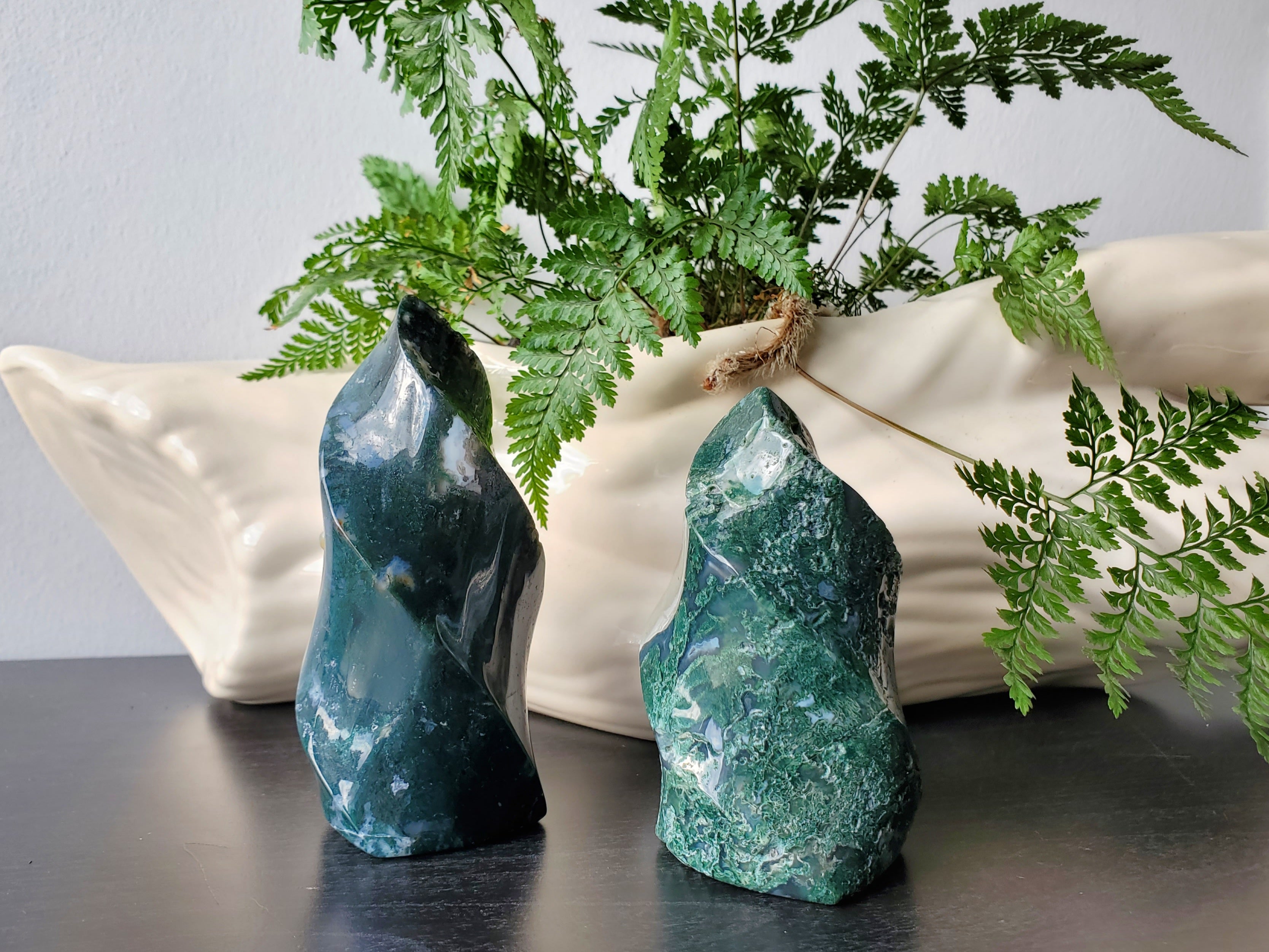 Moss Agate Flames