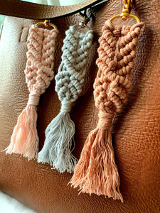 Chevron Macrame Keychains