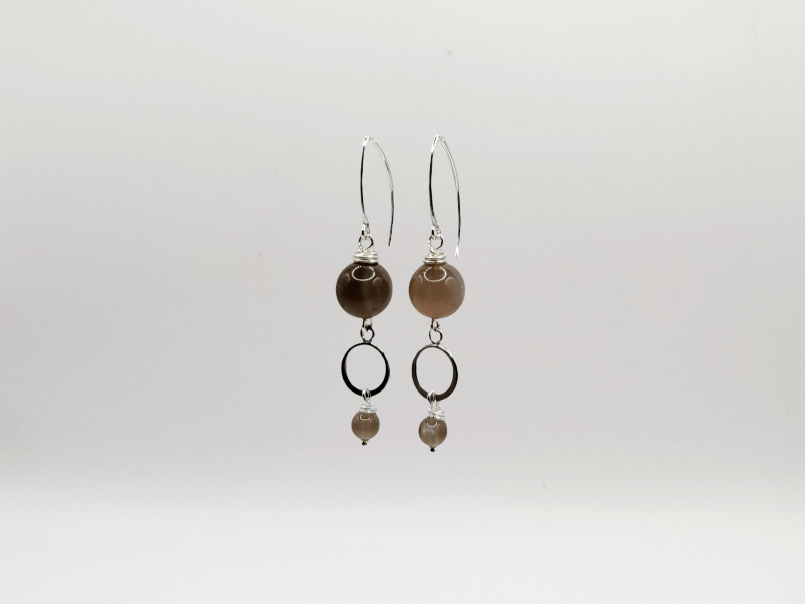Chocolate Moonstone Earrings