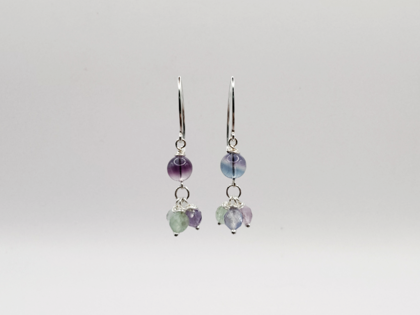 Rainbow Fluorite Earrings